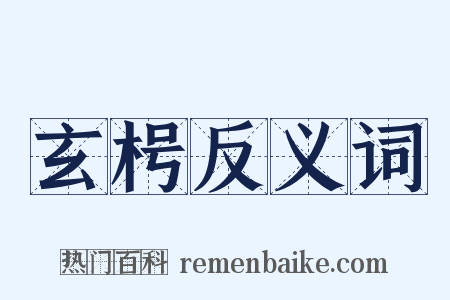 玄枵反义词是什么意思的图片